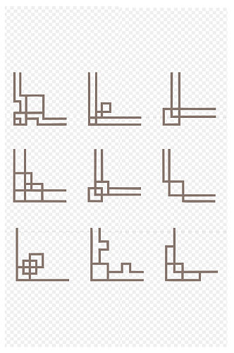 角花古典复古边角框免扣元素