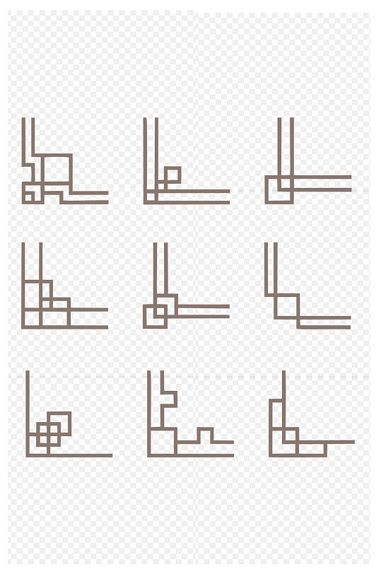 角花古典复古边角框免扣元素