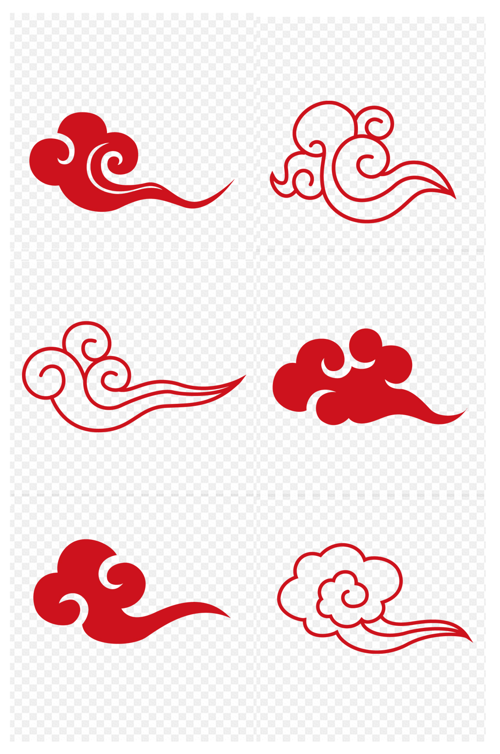 祥云中国风古典中式云纹花纹图案免扣元素模板下载 编号 众图网