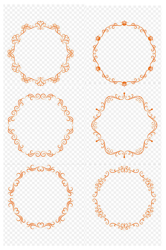古典欧式花纹边框素材标题框文本框免扣元素