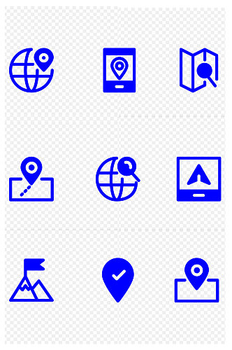 坐标地点网址搜寻网点位置图标免扣元素