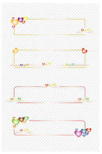 手绘卡通小清新可爱边框标题框素材免扣元素