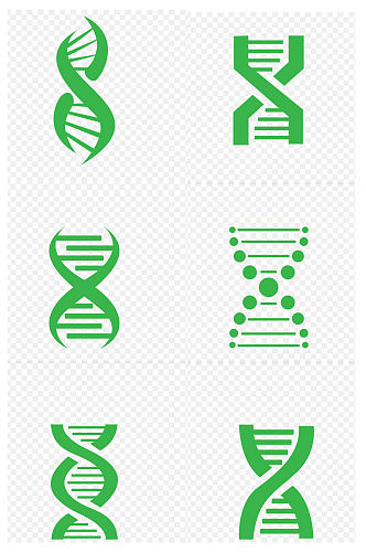 医疗DNA生物遗传序列图标免扣元素