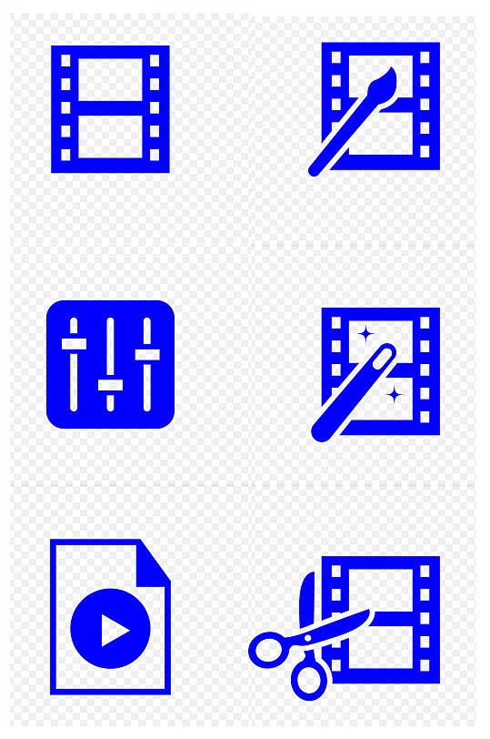 视频电影剪辑音量合成器特效图标免扣元素