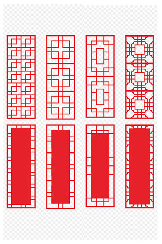 中式中国风矩形古典纹理边框免扣元素