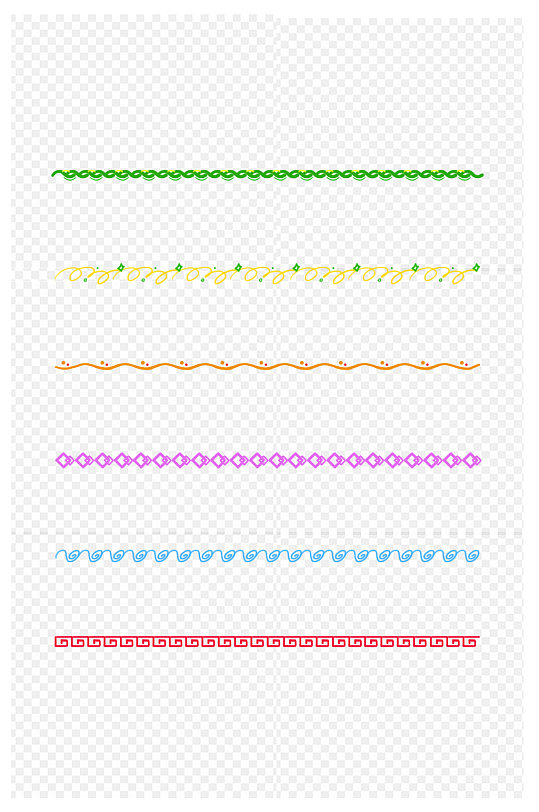 手绘卡通手账装饰线条素材免扣元素