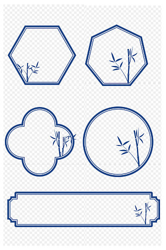 国风古风边框竹子内容框展示框窗户免扣元素