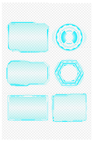 科技边框几何装饰边框元素免扣元素