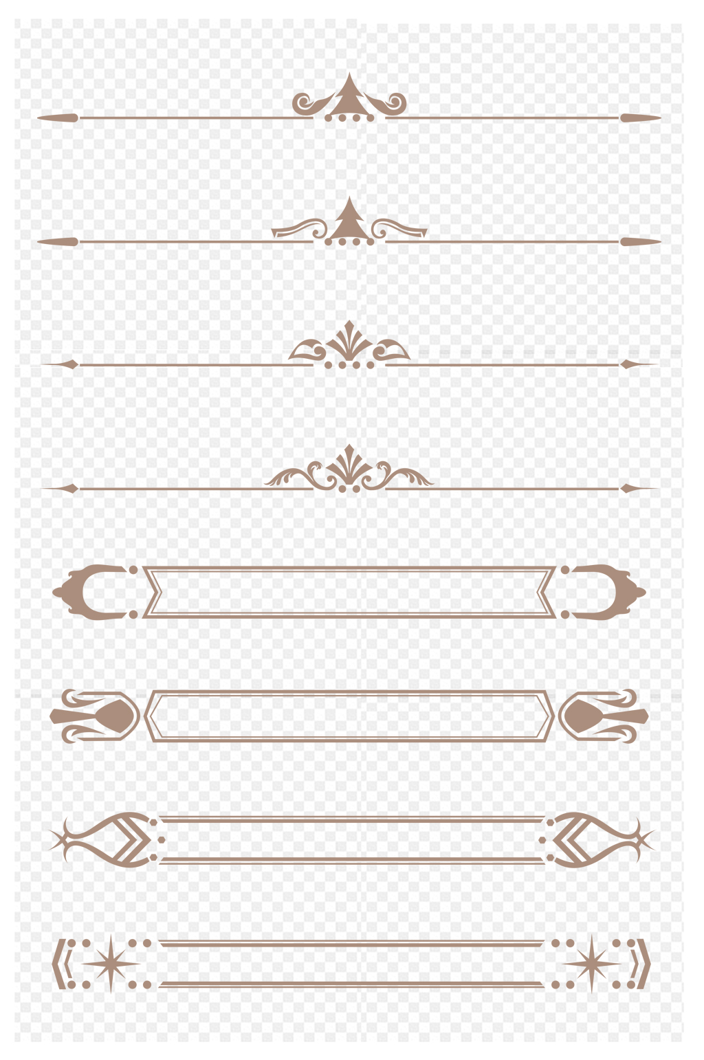 欧式欧风花纹纹理边框分割线标题框免扣元素