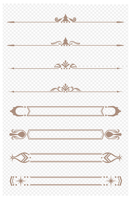 欧式欧风花纹纹理边框分割线标题框免扣元素