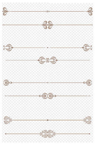 欧式线条欧风轻奢古典风分割线免扣元素