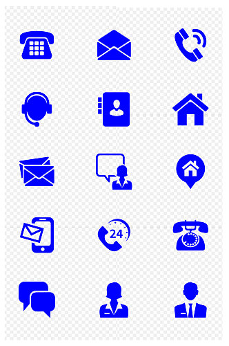 电话名片联系方式地址邮箱客服图标免扣元素