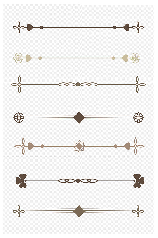 分割线装饰线线条边框线中式花纹免扣元素