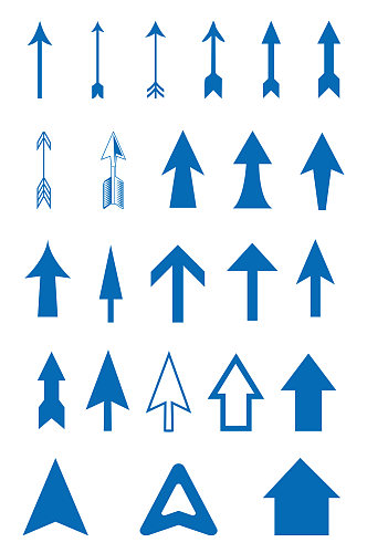 上下左右方向箭头图标图案海报元素免扣元素