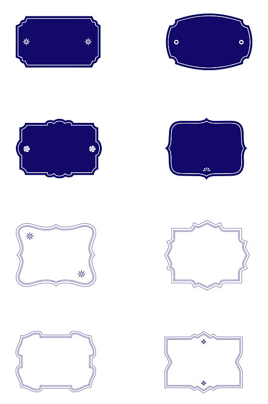 蓝色花纹框图片-蓝色花纹框素材下载-众图网