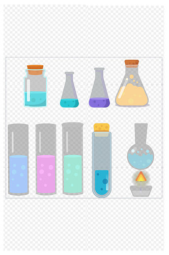 试管烧杯烧瓶酒精剂化学药剂化学免扣元素