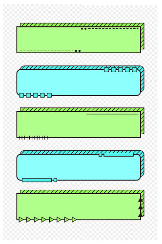 几何边框文本框标题框免扣元素
