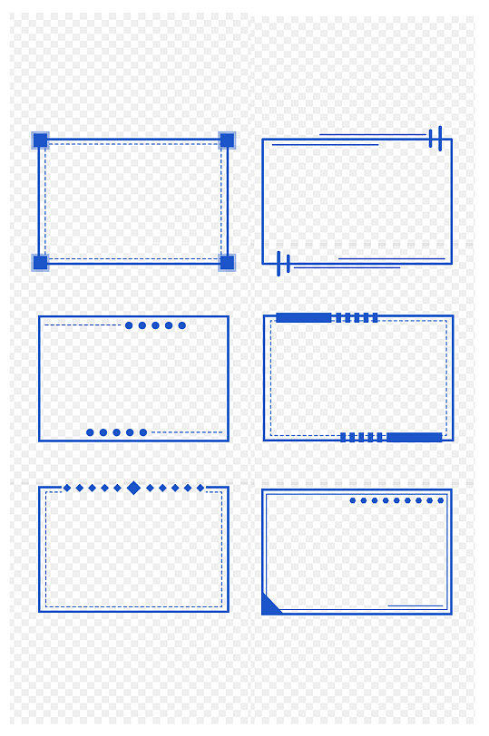 商务简约装饰边框文本框对话框免扣元素