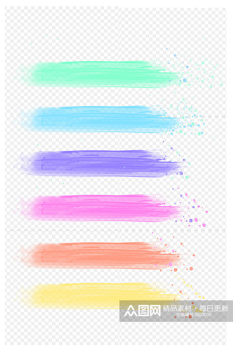 涂鸦手绘彩色矩形对话框内容框免扣元素素材