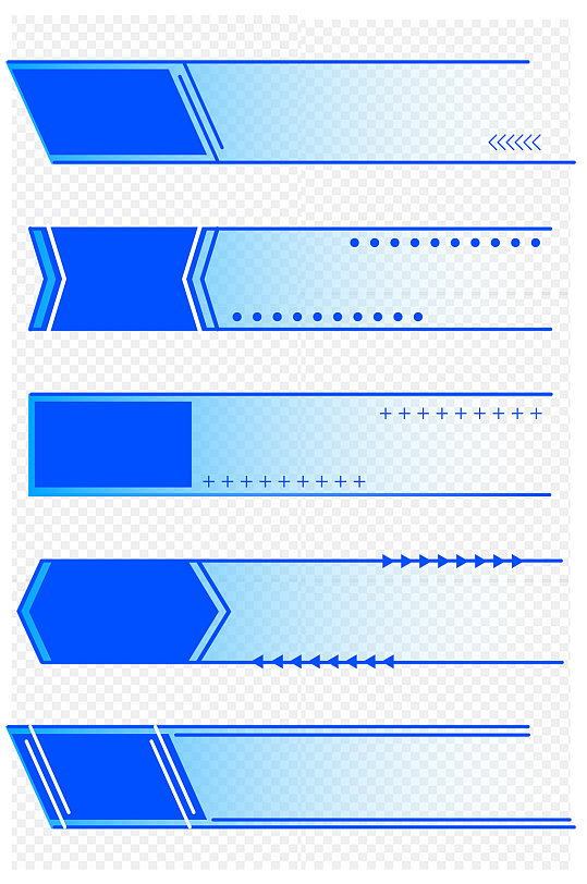 商务科技装饰边框文本框标题框免扣元素-众图网