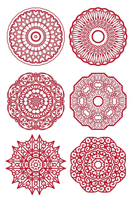 中式復(fù)古窗花邊中國(guó)風(fēng)傳統(tǒng)邊框圖案免扣元素