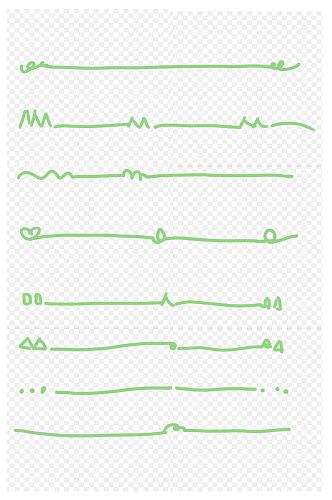 小清新绿色几何装饰分割线免扣元素