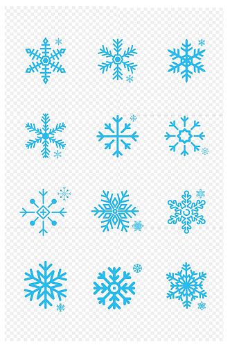 雪花飘浮元素冬天圣诞节下雪季背景免扣元素