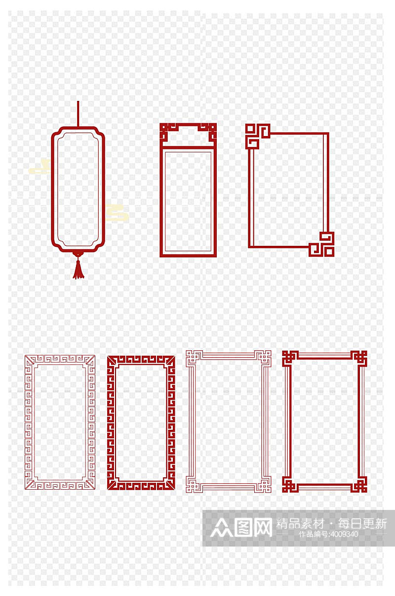 中国风图传统边框免扣元素素材