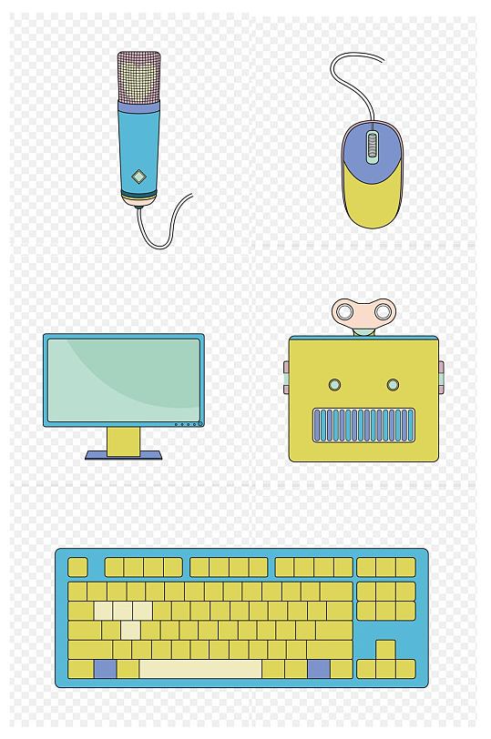 图标图案鼠标电脑免扣元素