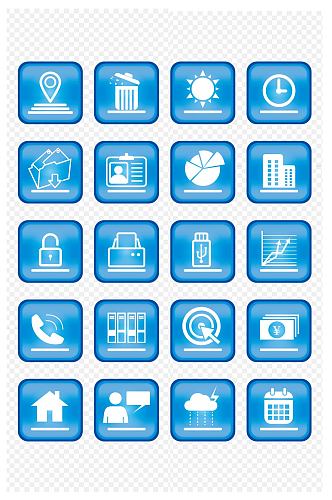 图标商务果冻图标地址电话日历天气免扣元素
