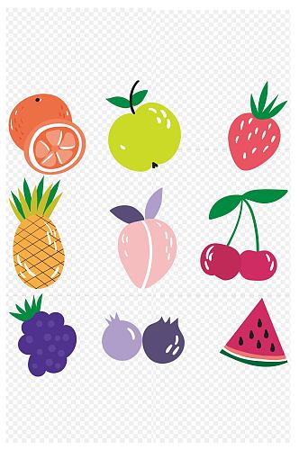 卡通水果各种手绘水果免扣元素