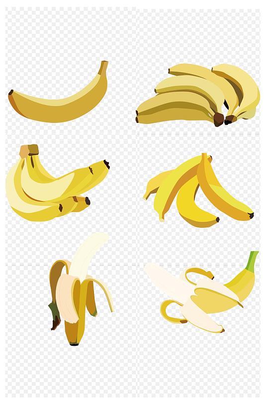 香蕉水果拨开香蕉广告素材免扣元素