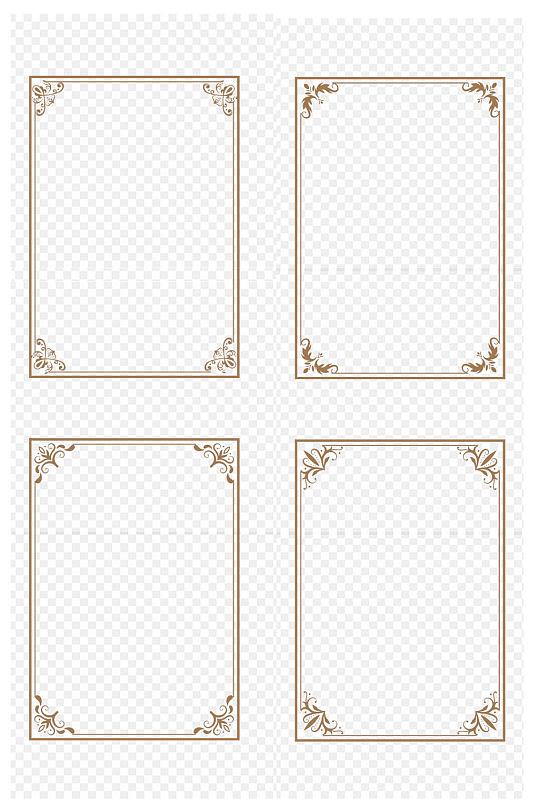 欧式边框古典纹理复古标题框文本框免扣元素