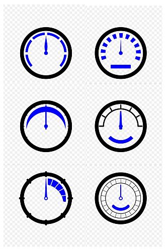 手绘油表速度表配速表气压表图标免扣元素