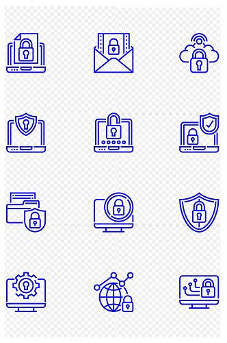 文件加密上锁电脑防护数据安全免扣元素