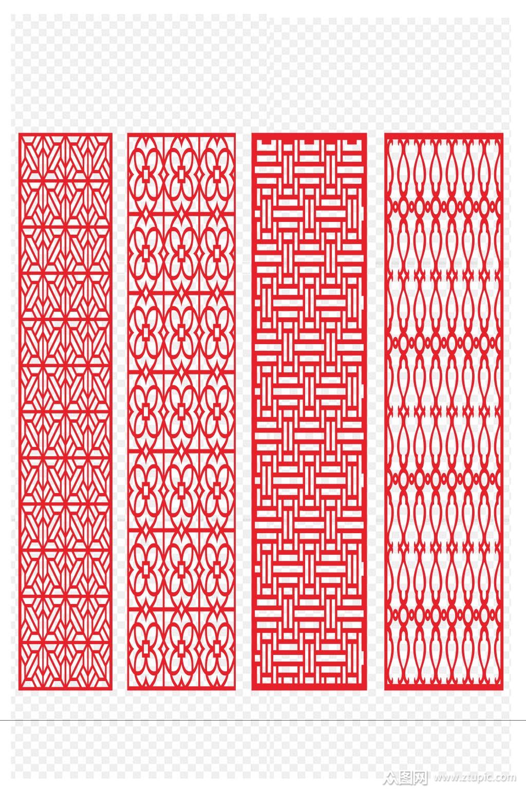 简约古典古风复古镂空雕花窗素材免扣元素素材