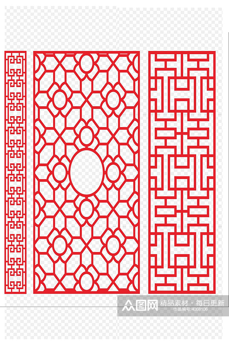 欧式镂空雕花装修古典元素隔断图案免扣元素素材
