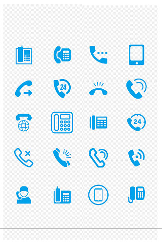 电话图标手机24小时广告设计大全免扣元素