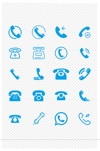 电子商务图标电话来电语音各类免扣元素
