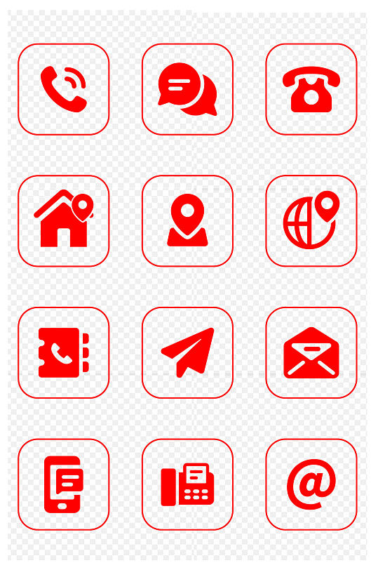 电话地址邮箱网址联系方式图标免扣元素