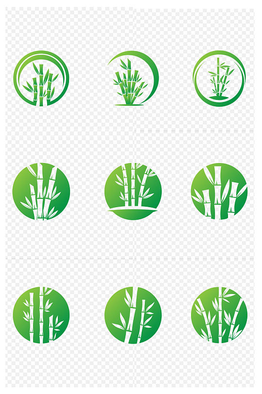 竹子标志竹子剪影毛竹竹子图标免扣元素