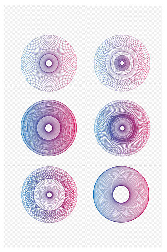 圆形现代简约科技肌理花纹底纹边框免扣元素
