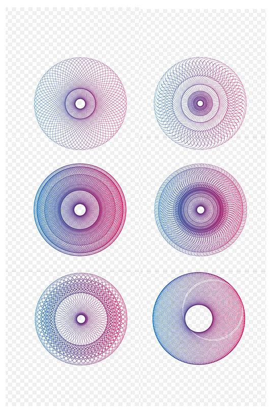 圆形现代简约科技肌理花纹底纹边框免扣元素