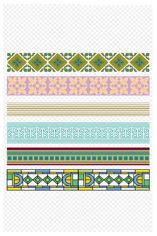 名族风复古花纹纹理免扣元素