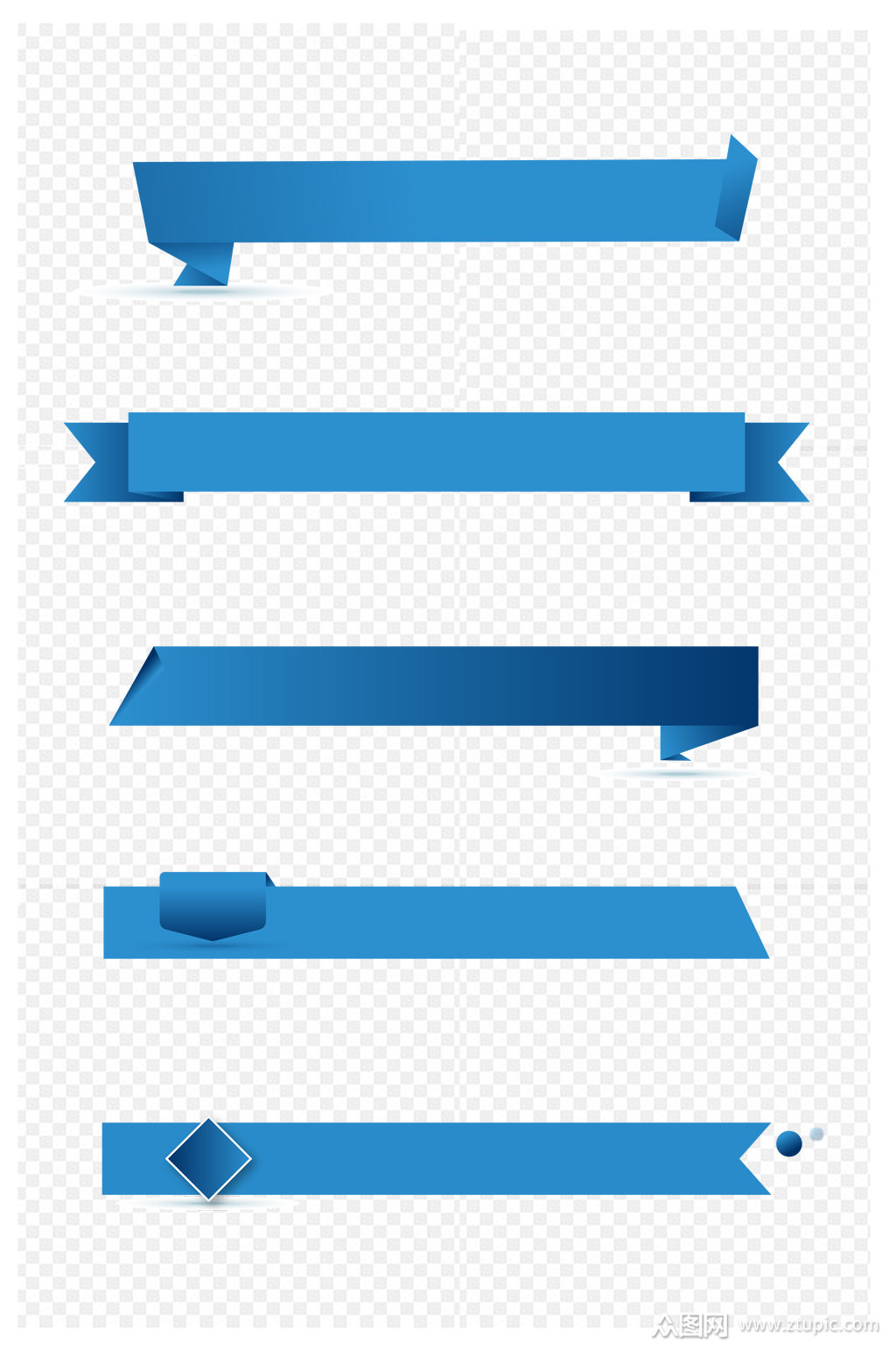 标题样式分割大标题形式蓝色标题框免扣元素素材