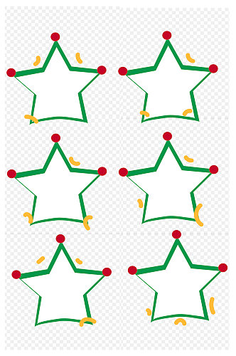 圣诞节礼物星星红卡通几何标题框免扣元素