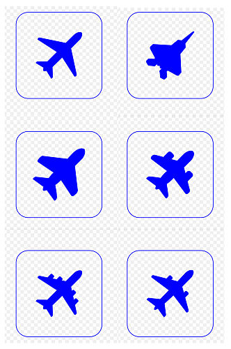 飞机剪影玩具飞机战斗机图标免抠元素