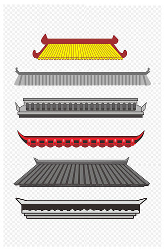 屋檐房檐古代屋檐建筑仿古建筑中式免扣元素