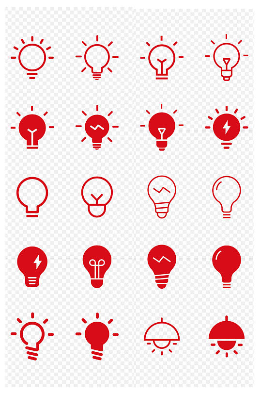 灯泡灵感创意发光电灯提示想法理念免扣元素
