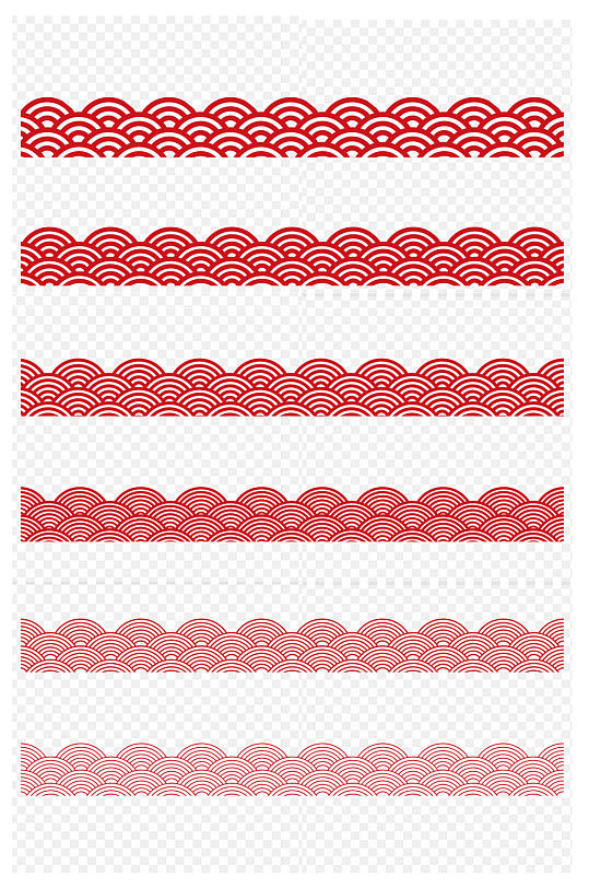 中国风祥云纹理底边装饰底纹免扣元素